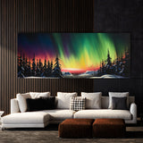Aurora Borealis Snowy Landscape 17 Wall Art