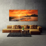 Beach Lighthouse Glow Scene 196 Wall Art