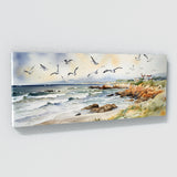 Beach Seagulls Watercolor 201 Wall Art