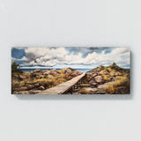 Boardwalk Cloudy Sky Rocky 13 Wall Art