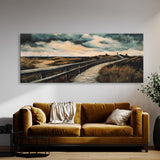 Boardwalk Stormy Sky Background 7 Wall Art