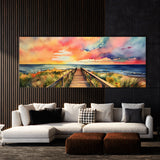 Boardwalk Vibrant Watercolor 11 Wall Art