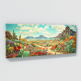 Cactus Cacti Wildflowers Impasto 18 Wall Art