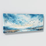 Cloud Watercolor Blue Sky Birds 38 Wall Art