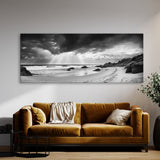 Coastal Seagulls Sky Black White 51 Wall Art