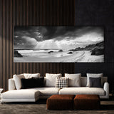 Coastal Seagulls Sky Black White 51 Wall Art