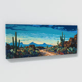 Desert Impasto Landscape Blue 40 Wall Art