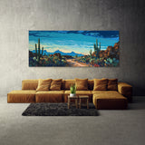 Desert Impasto Landscape Blue 40 Wall Art