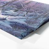 Forest Snow Blues Purples 7 Wall Art