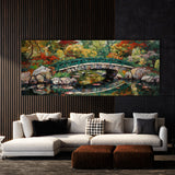 Japanese Garden Impasto Bridge 30 Wall Art