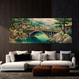 Japanese River Boat Bridge 37 Wall Art