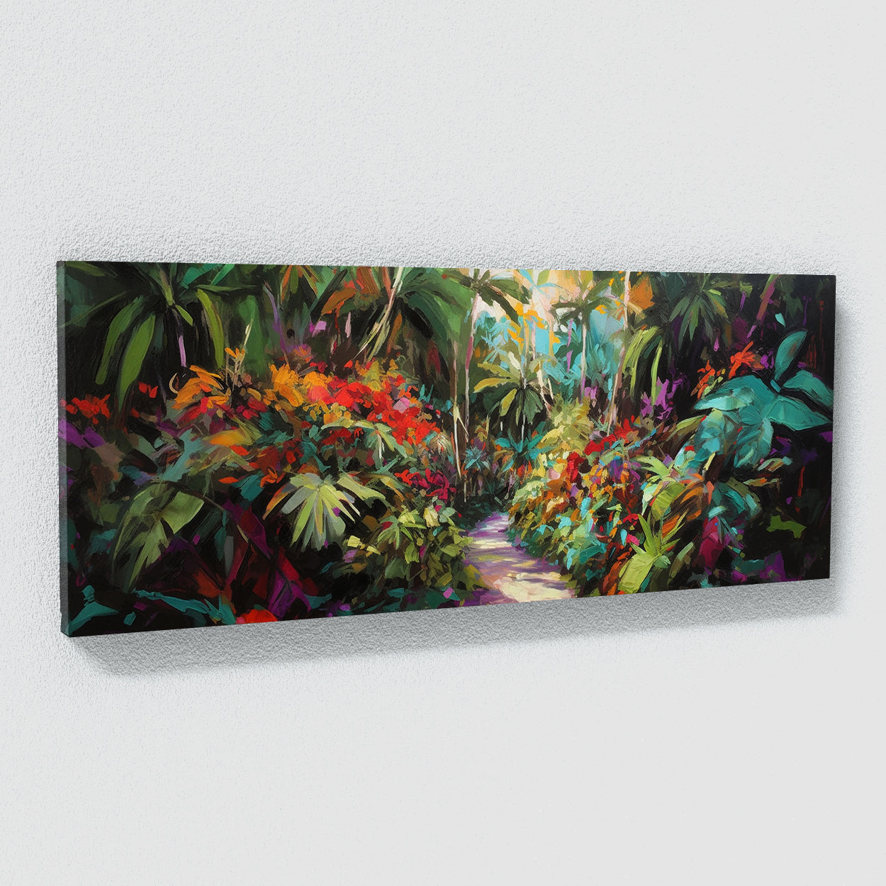 Jungle Impasto Path Brush Colors 64 Wall Art