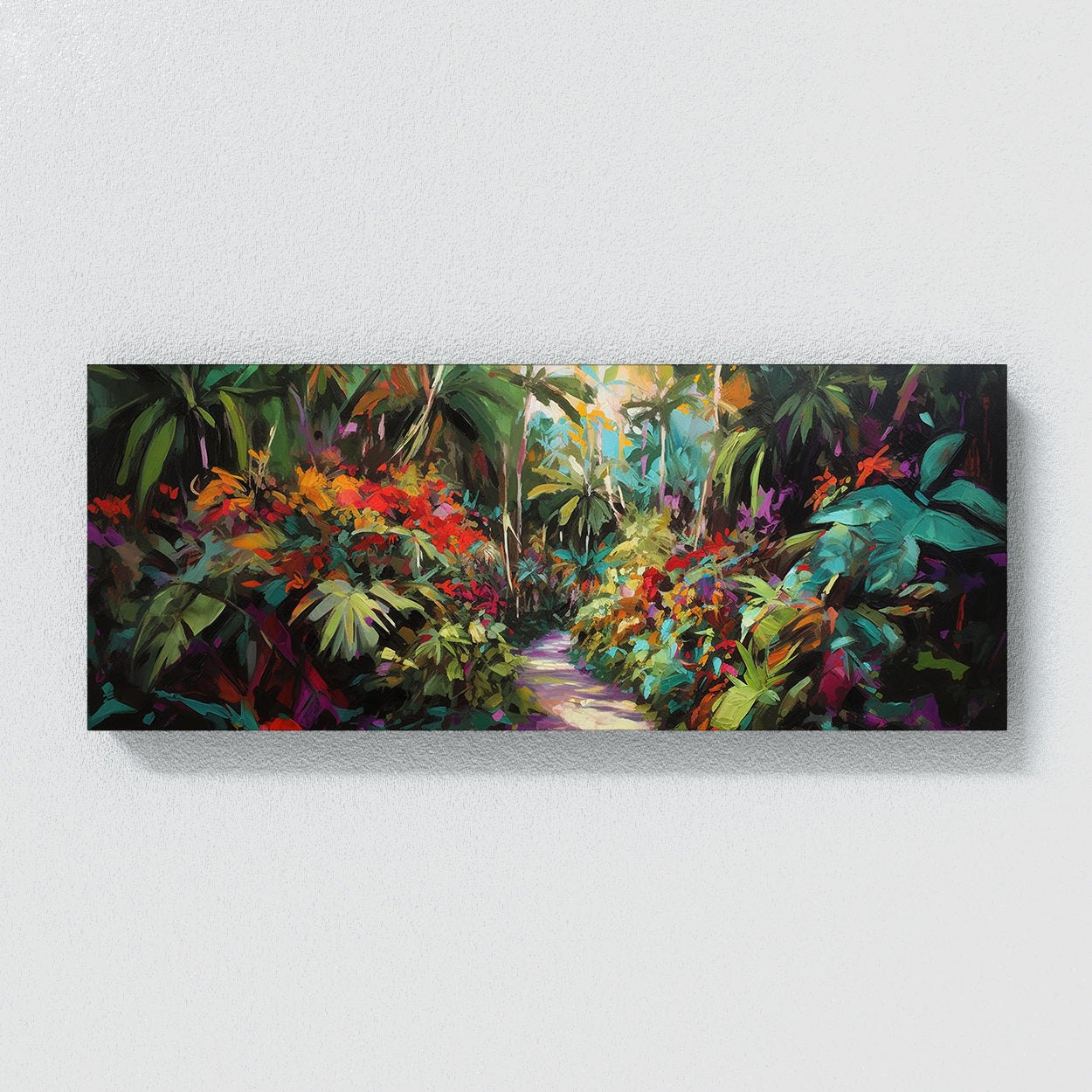 Jungle Impasto Path Brush Colors 64 Wall Art