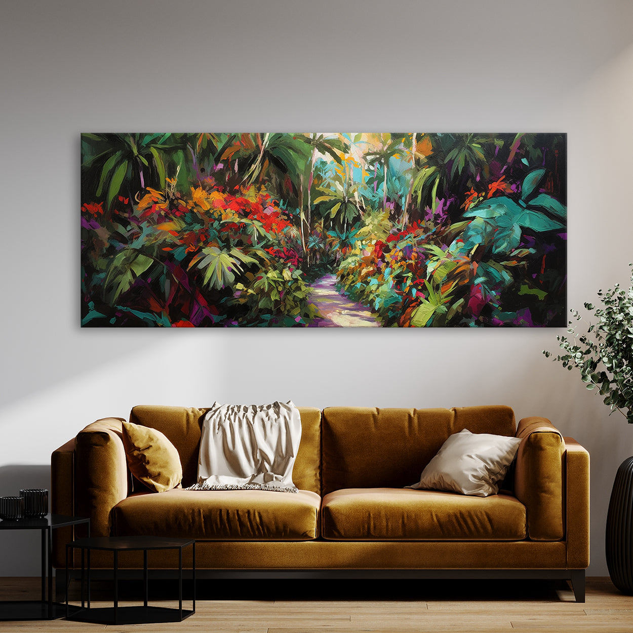 Jungle Impasto Path Brush Colors 64 Wall Art