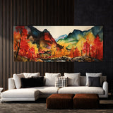 Mountain Vibrant Bold Colorful 65 Wall Art