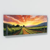 Sunset Realistic Vineyard Sky 255 Wall Art
