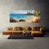 Tropical Impasto Sand Rocks 114 Wall Art