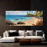 Tropical Impasto Sand Rocks 114 Wall Art