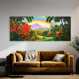 Tropical Landscape Rainbow 101 Wall Art