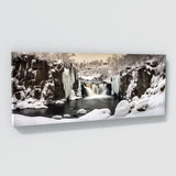 Waterfall Winter Snow Ice Drama 102 Wall Art