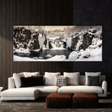 Waterfall Winter Snow Ice Drama 102 Wall Art