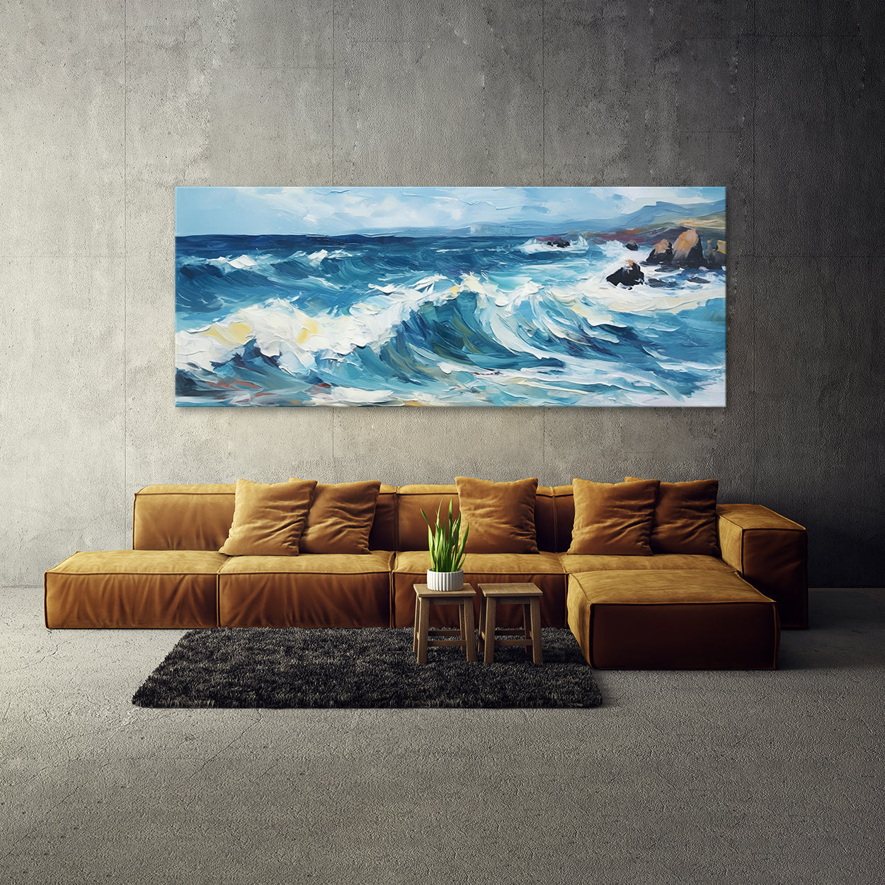Wave Sunny Colors 13 Wall Art