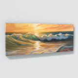 Wave Warm Golden 137 Wall Art