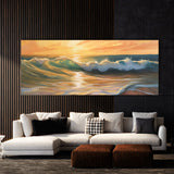 Wave Warm Golden 137 Wall Art