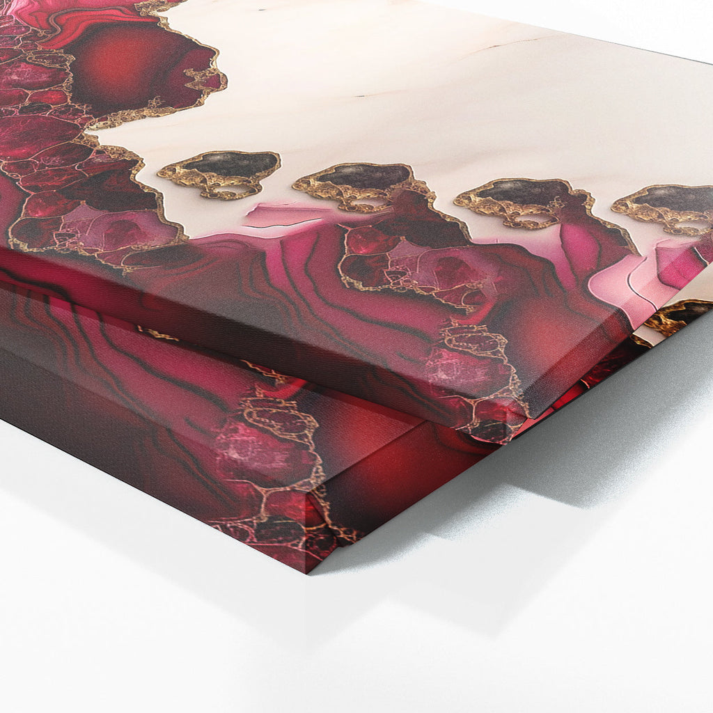 Marble Modern Luxury Ruby Red 26 Canvas Wall Art Print Decor Artwork ...