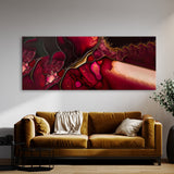 Marble Modern Luxury Ruby Red 30 Wall Art