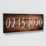 Anniversary Date Wooden Plank Wall Art