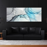 Marble Abstract Blue Panoramic Wall Art