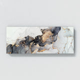 Marble Abstract Grey Gold Panoramic Wall Art