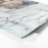 Marble Abstract Grey Gold Panoramic Wall Art