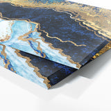 Marble Abstract Light Blue Gold Wall Art