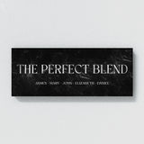 Perfect Blend Family Names Marble Wall Art