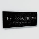 Perfect Blend Family Names Silver Wall Art