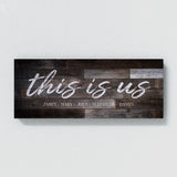 This Is Us Family Names Darker Wooden Wall Art