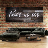 This Is Us Family Names Darker Wooden Wall Art