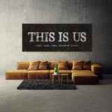 This Is Us Family Names Metal Rust Wall Art