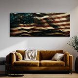 Usa Flag Waving Wall Art