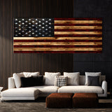 Usa Flag Wooden Wall Art