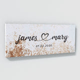 Wedding Couple Name Metal Rust White Wall Art