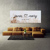 Wedding Couple Name Metal Rust White Wall Art