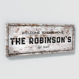 Welcome To Home Family Name Wooden Wall Art
