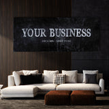 Your Business Company Concrete Black Wall Art