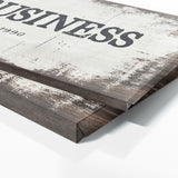 Your Business Company White Wood Wall Art