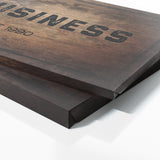 Your Business Company Wooden Black Wall Art