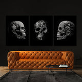 Skull Black White Wall Art