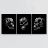 Skull Black White Wall Art